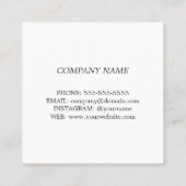 モダンフェイクエレガント金ゴールドフローライベントプランナー スクエア名刺 (裏面)