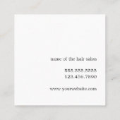 モダンフェイクエレガント金ゴールド美容師スクエア スクエア名刺 (裏面)