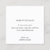 モダンフェイクエレガント金ゴールド スクエア名刺 (裏面)