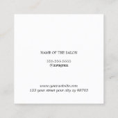 モダンフェイクエレガント金ゴールド スクエア名刺 (裏面)