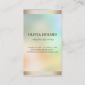 モダンフェイクエレガント金ストライプの箔 名刺 (裏面)