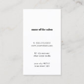 モダンフェイクエレガント銀はさみ櫛 名刺 (裏面)