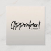 モダンフェイクエレガント銀美しいサロン 予約カード (正面)