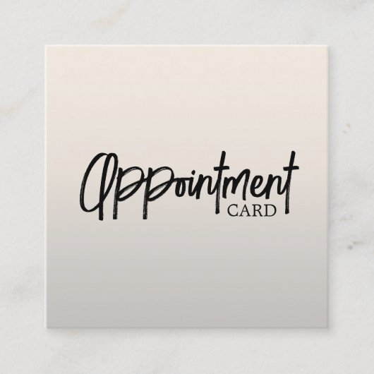 モダンフェイクエレガント銀美しいサロン 予約カード (正面)