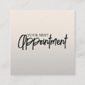 モダンフェイクエレガント銀美しいサロン 予約カード (正面)