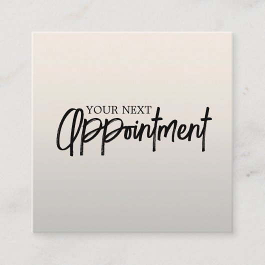 モダンフェイクエレガント銀美しいサロン 予約カード (正面)