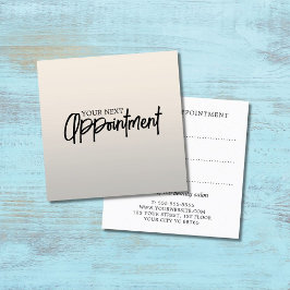 モダンフェイクエレガント銀美しいサロン 予約カード