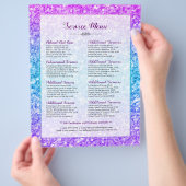 モダンフェイクカラフルグリッターサービス価格表 チラシ (手)