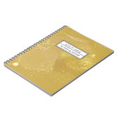 モダンフェイクグリッター名パーソナライズされた ノートブック (左側)