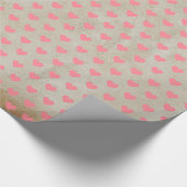 モダンフェイクシンプルハートクラフト ラッピングペーパー (コーナー)