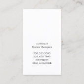 モダンフェイクシンプル金ゴールド美容師 名刺 (裏面)