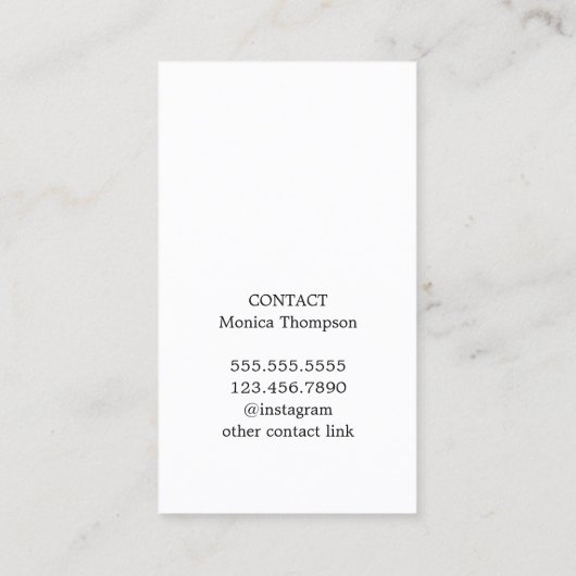 モダンフェイクシンプル金ゴールド美容師 名刺 (裏面)