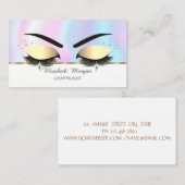 モダンフェイクストライプ金ゴールド 名刺 (正面/裏面)