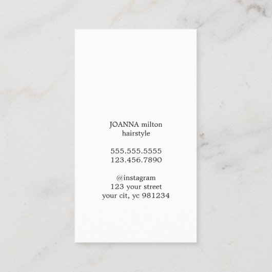 モダンフェイクストライプ金ゴールド 名刺 (裏面)