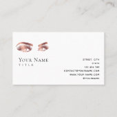 モダンフェイクバラゴールドフォイル目まぶし化粧 名刺 (裏面)