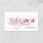 モダンフェイクバラゴールドフォイル目まぶし化粧 名刺 (正面)