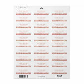 モダンフェイクバラ金ゴールドグリッター差出人住所 ラベル (フルシート)