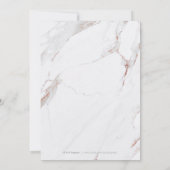 モダンフェイクバラ金ゴールドブライダルシャワー 招待状 (裏面)