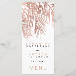 モダンフェイクバラ金ゴールドヤシの木エレガントな結婚式 メニュー