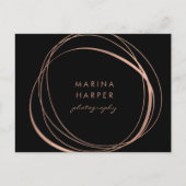 モダンフェイクバラ金ゴールドロゴ ポストカード (正面)