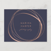 モダンフェイクバラ金ゴールドロゴ ポストカード (正面)