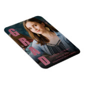 モダンフェイクバラ金ゴールド卒業発表 マグネット (右側)