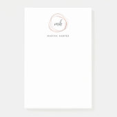 モダンフェイクバラ金ゴールド抽象芸術ロゴ ポストイット (正面)