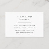 モダンフェイクバラ金ゴールド抽象芸術 名刺 (裏面)