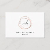 モダンフェイクバラ金ゴールド抽象芸術 名刺 (正面)