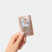 モダンフェイクバラ金ゴールド金企業の属写真 バッジ (手持ち)