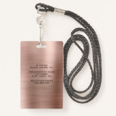 モダンフェイクバラ金ゴールド金企業の属写真 バッジ (裏面ランヤード)