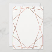 モダンフェイクバラ金ゴールド |赤ちゃんシャワー 招待状 (裏面)