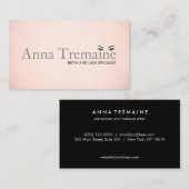 モダンフェイクバラ金箔美しいサロン 名刺 (正面/裏面)