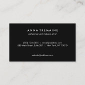 モダンフェイクバラ金箔美しいサロン 名刺 (裏面)