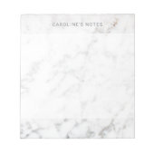 モダンフェイクミニマル文字付き大理石の質感 ノートパッド (正面)