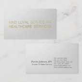 モダンフェイクミニマル金ホイルカスタムエンボス文字 名刺 (正面/裏面)