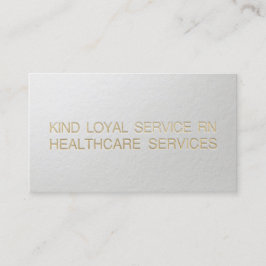 モダンフェイクミニマル金ホイルカスタムエンボス文字 名刺