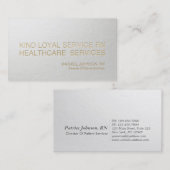 モダンフェイクミニマル金ホイルカスタムエンボス文字 名刺 (正面/裏面)