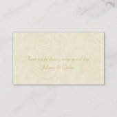 モダンフェイク金ゴールドの輝きをアイボリー座席表 プレイスカード (裏面)