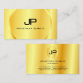モダンフェイク金ゴールドエレガントパーソナライズされた 名刺 (正面/裏面)