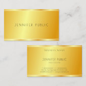 モダンフェイク金ゴールドエレガントプロフェッショナルテンプレート 名刺 (正面/裏面)