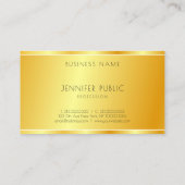 モダンフェイク金ゴールドエレガントプロフェッショナルテンプレート 名刺 (裏面)