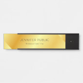 モダンフェイク金ゴールドグラマラストレンディーテンプレート サインプレート (正面)