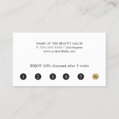 モダンフェイク金ゴールドストライプ美しい ロイヤリティカード (裏面)