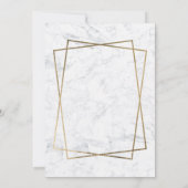 モダンフェイク金ゴールドタイポグラフィマーブルスウィート16 招待状 (裏面)