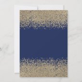 モダンフェイク金ゴールドダイアモンズキンセアニラ 招待状 (裏面)