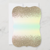 モダンフェイク金ゴールドダイアモンド虹色キンセアニラ 招待状 (裏面)