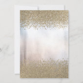 モダンフェイク金ゴールドダイアモンメタリックキンセアニラ 招待状 (裏面)