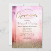 モダンフェイク金ゴールドダイヤグラデーションン 招待状 (正面)