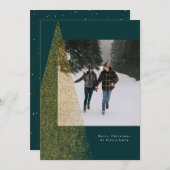 モダンフェイク金ゴールドツリー緑1枚 シーズンカード (正面/裏面)